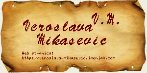 Veroslava Mikašević vizit kartica